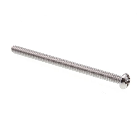 Prime-Line Machine Screw, Round Head, Phil/Sltd Comb Drive No. 6-32 X 2in 18-8 Stainless Steel 20PK 9003379